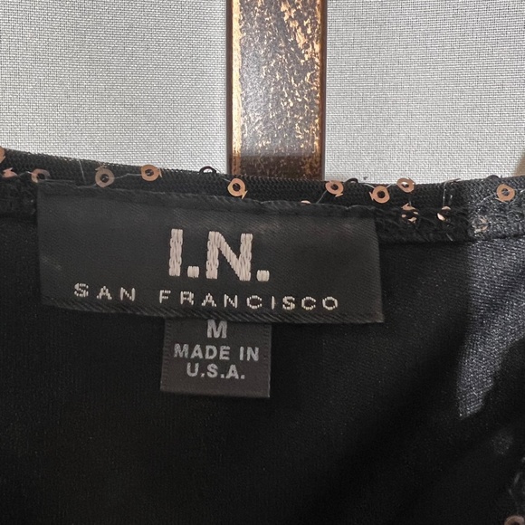 I.N.  San Francisco black party or evening dress  size medium - Picture 3 of 4
